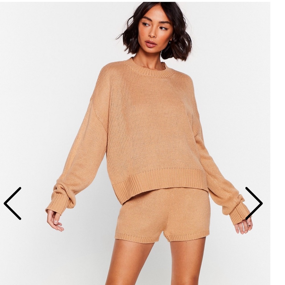 Camel sweater lounge set